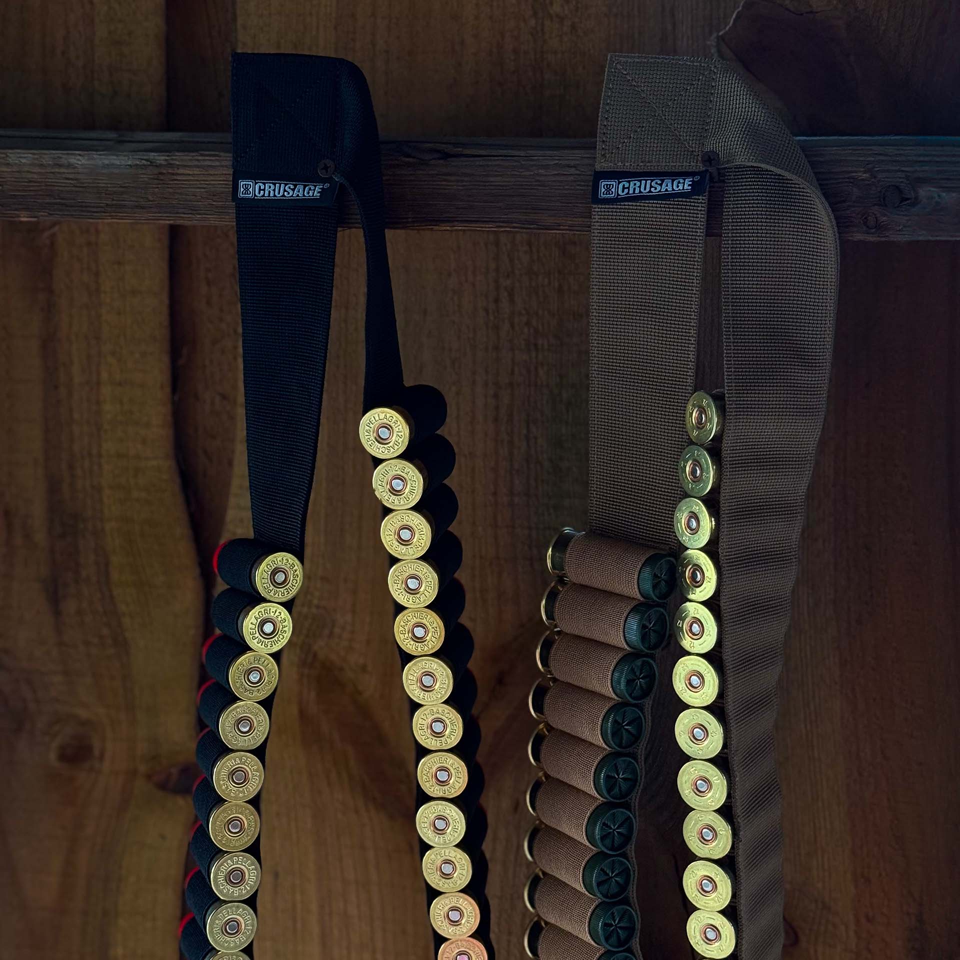 Бандольєра на 50 набоїв Crusage чорний та койот, споряджений патронташ, антидрон